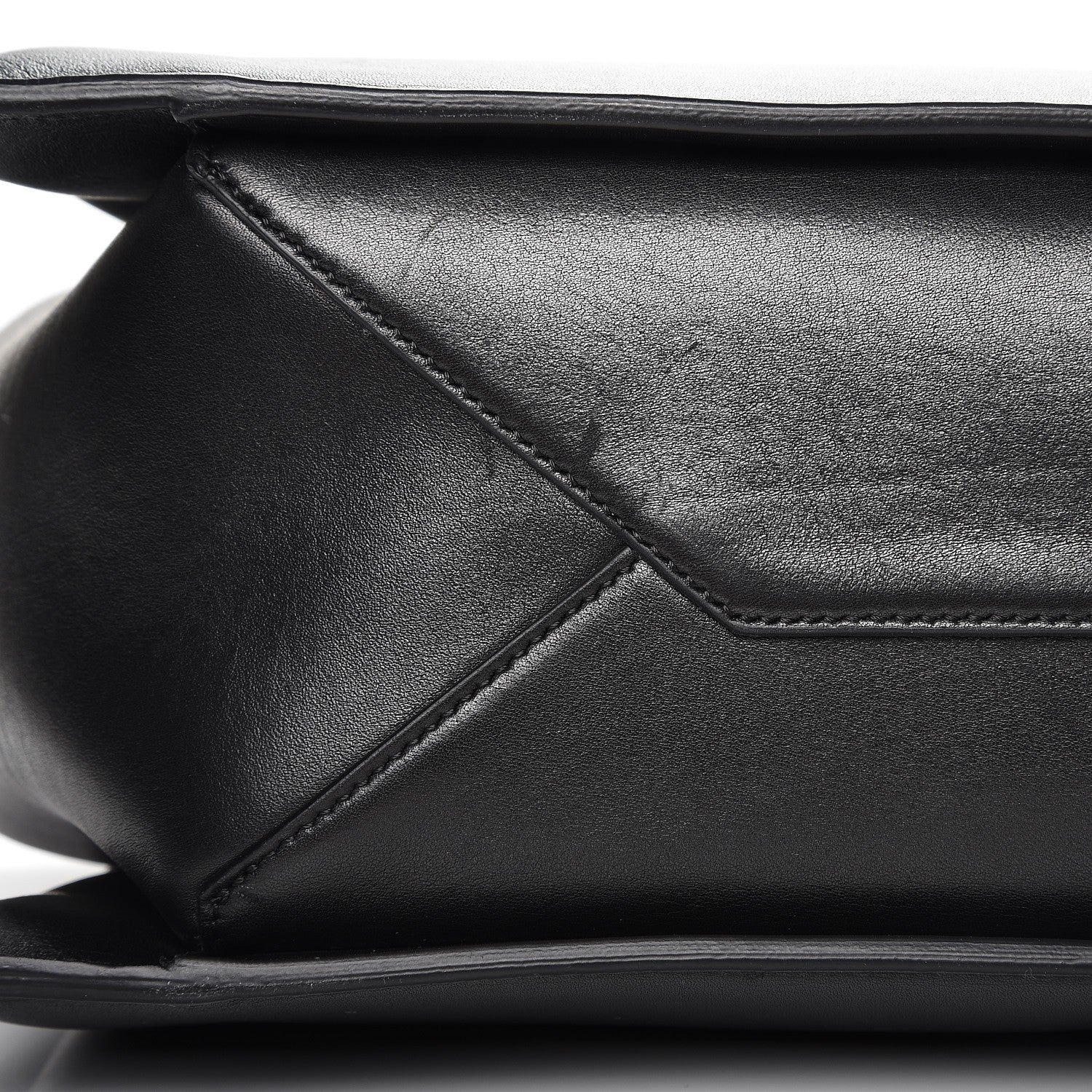 Celine Supple Natural Calfskin Medium Tri-Fold Bag Black 12 of 13