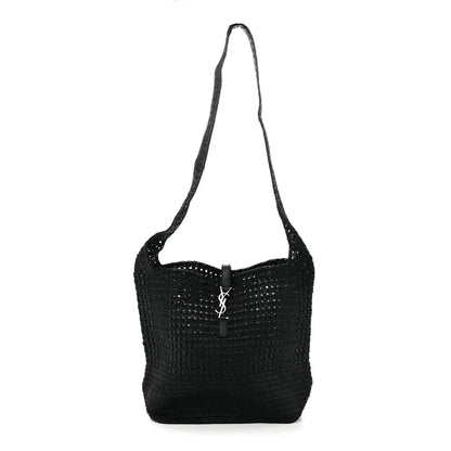Saint Laurent Raffia Monogram Le 5 A 7 Medium Tote Black 1 of 11