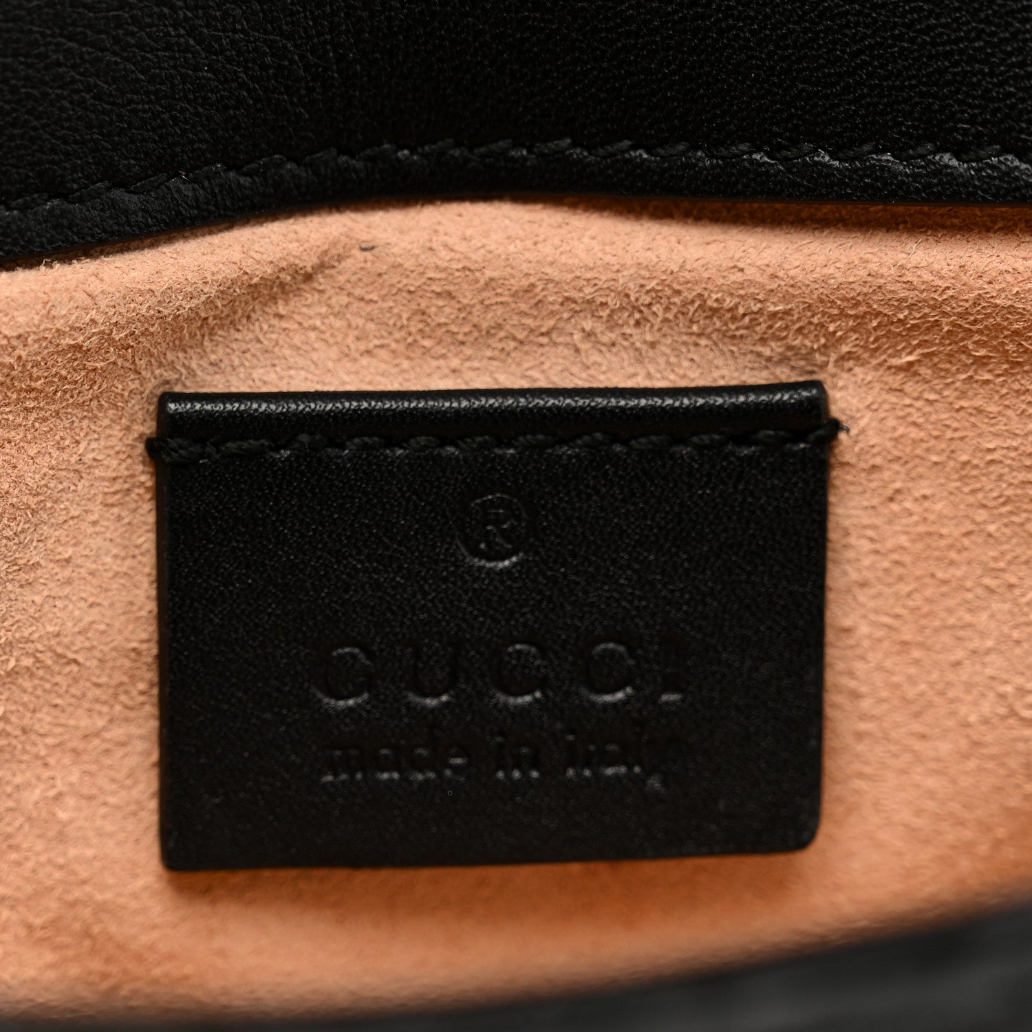 Gucci Calfskin Matelasse Super Mini GG Marmont Shoulder Bag Black 6 of 11