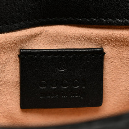 Gucci Calfskin Matelasse Super Mini GG Marmont Shoulder Bag Black 6 of 11