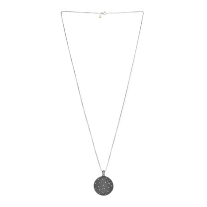 David Yurman Sterling Silver Diamond Large Cable Coil Pendant Necklace 2 of 3