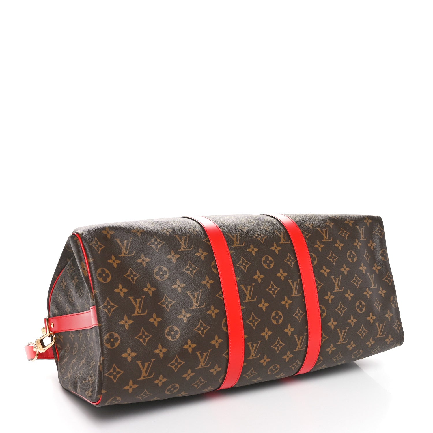 Louis Vuitton Calfskin Monogram Keepall Bandouliere 50 Coquelicot 4 of 10