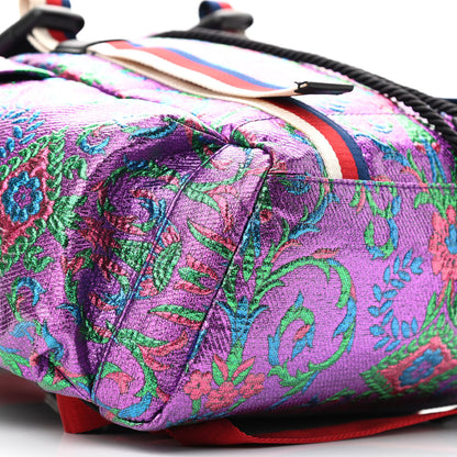 Gucci Brocade Web Small Double Buckle Backpack Multicolor 9 of 10