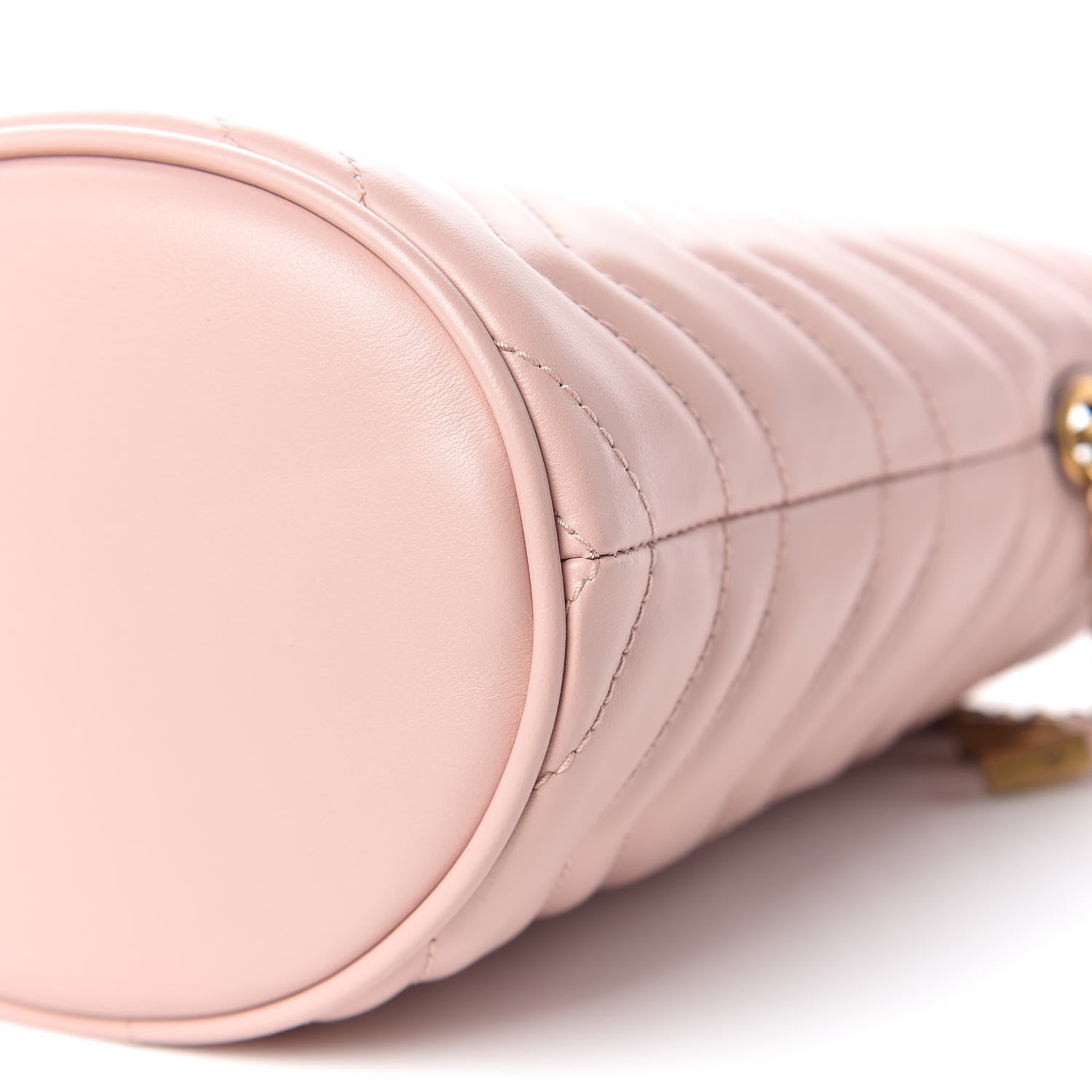 Gucci Calfskin Matelasse Mini GG Marmont 2.0 Bucket Bag Perfect Pink 6 of 9