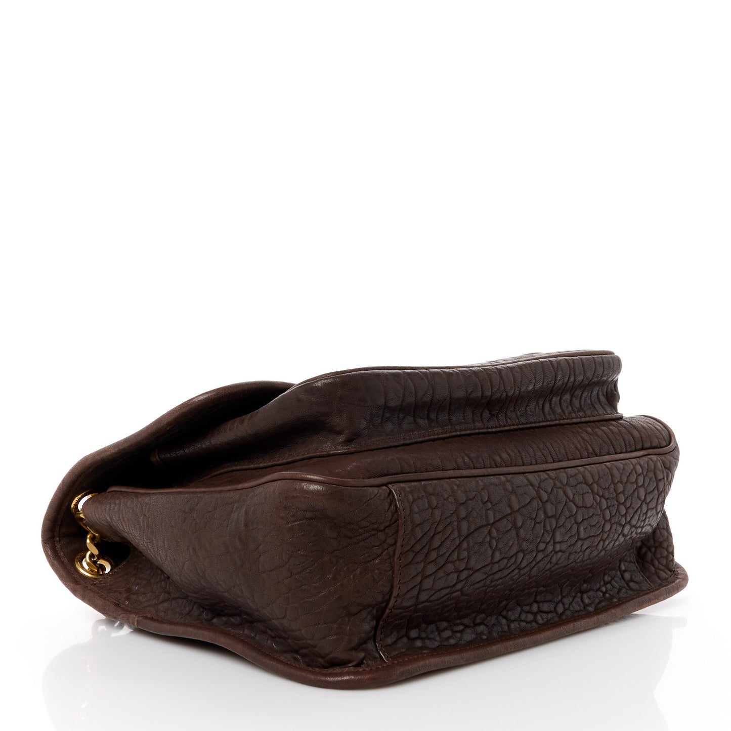 Grained Lambskin Monogram Medium Niki Chain Satchel Dark Cork