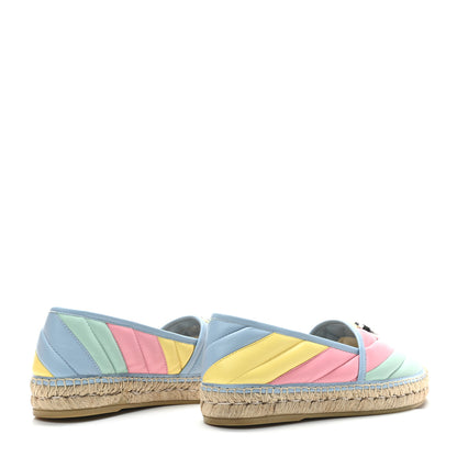 Gucci Nappa Matelasse Diagonal GG Marmont Espadrilles 38 Multicolor Pastel 4 of 9