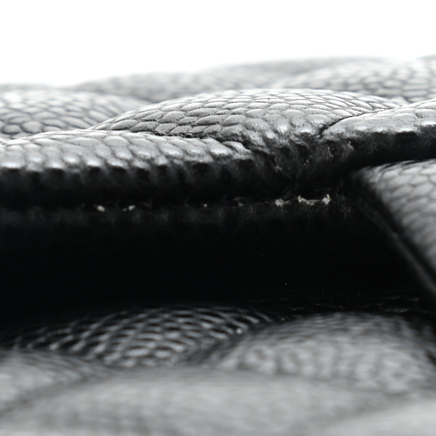 Caviar Quilted Flap Clutch Black