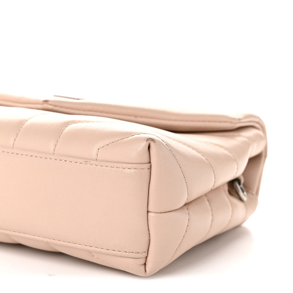 Saint Laurent Calfskin Y Quilted Monogram Toy Loulou Crossbody Bag Nude Powder 9 of 12