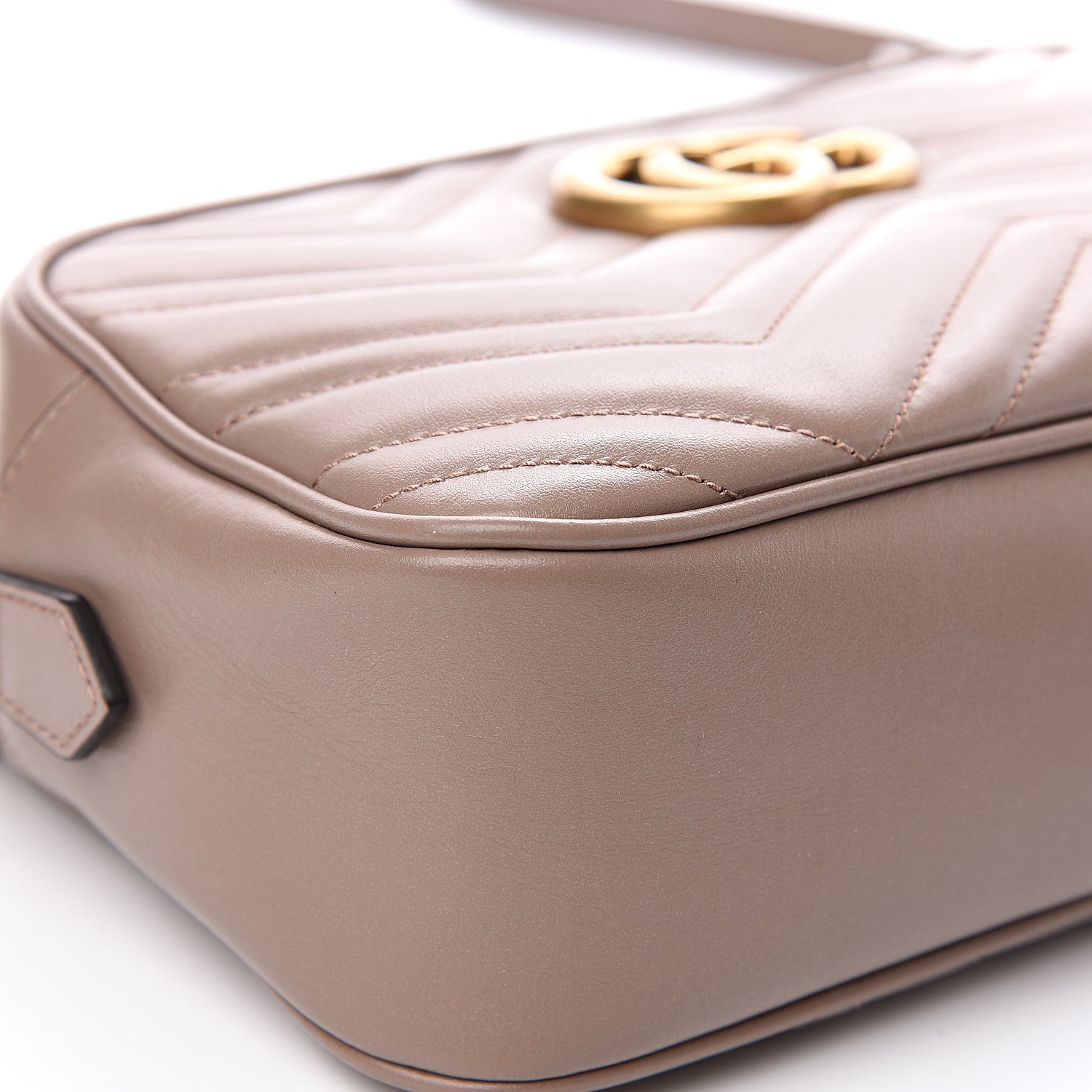 Gucci Calfskin Matelasse Small GG Marmont Chain Shoulder Bag Porcelain Rose 8 of 9