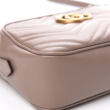 Gucci Calfskin Matelasse Small GG Marmont Chain Shoulder Bag Porcelain Rose 8 of 9