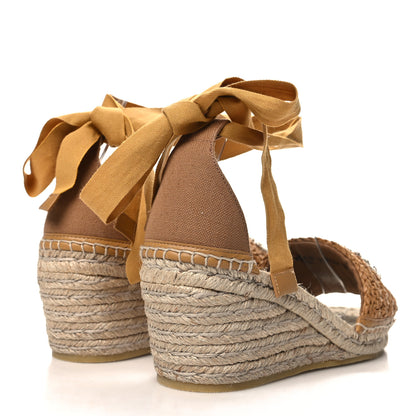 Gucci Raffia Canvas Crystal Interlocking G Espadrilles 37.5 Beige 4 of 8