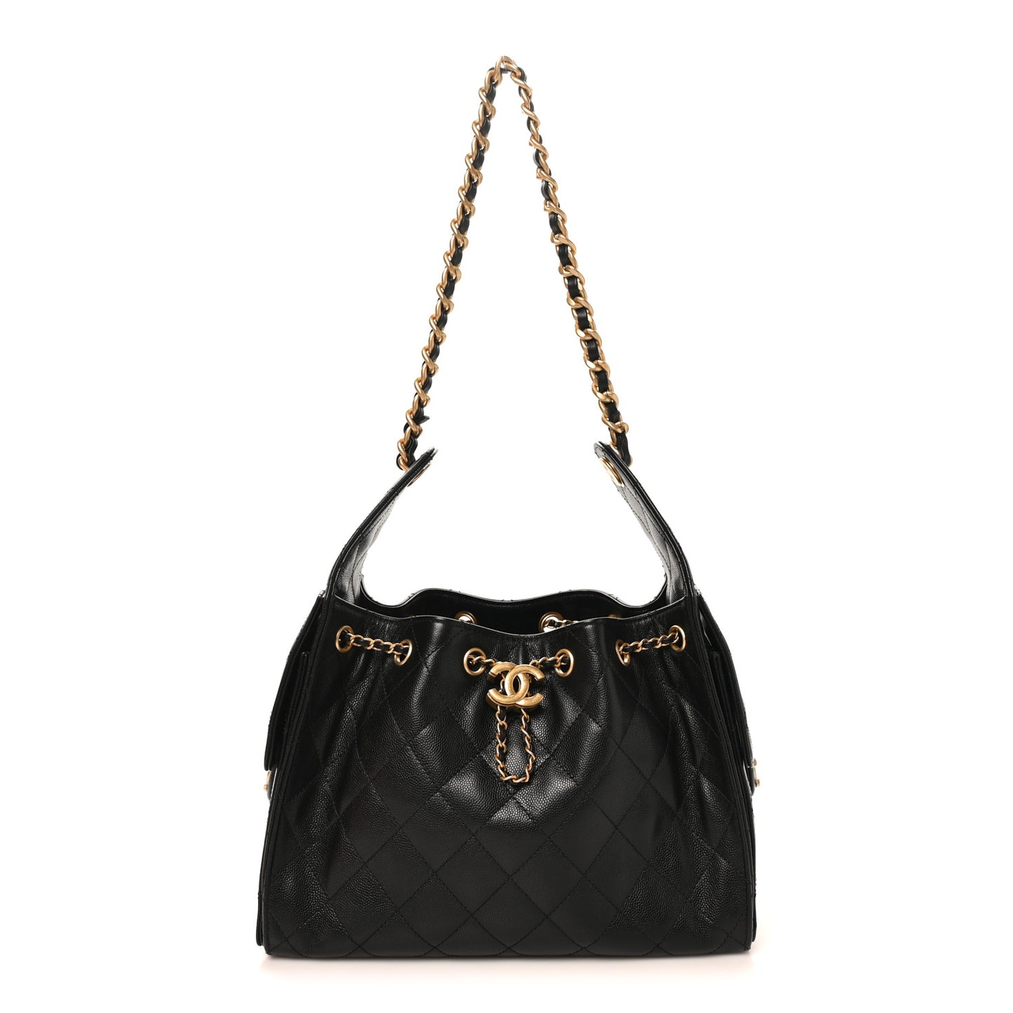 Caviar Quilted Small Chanel 25 Handbag Black