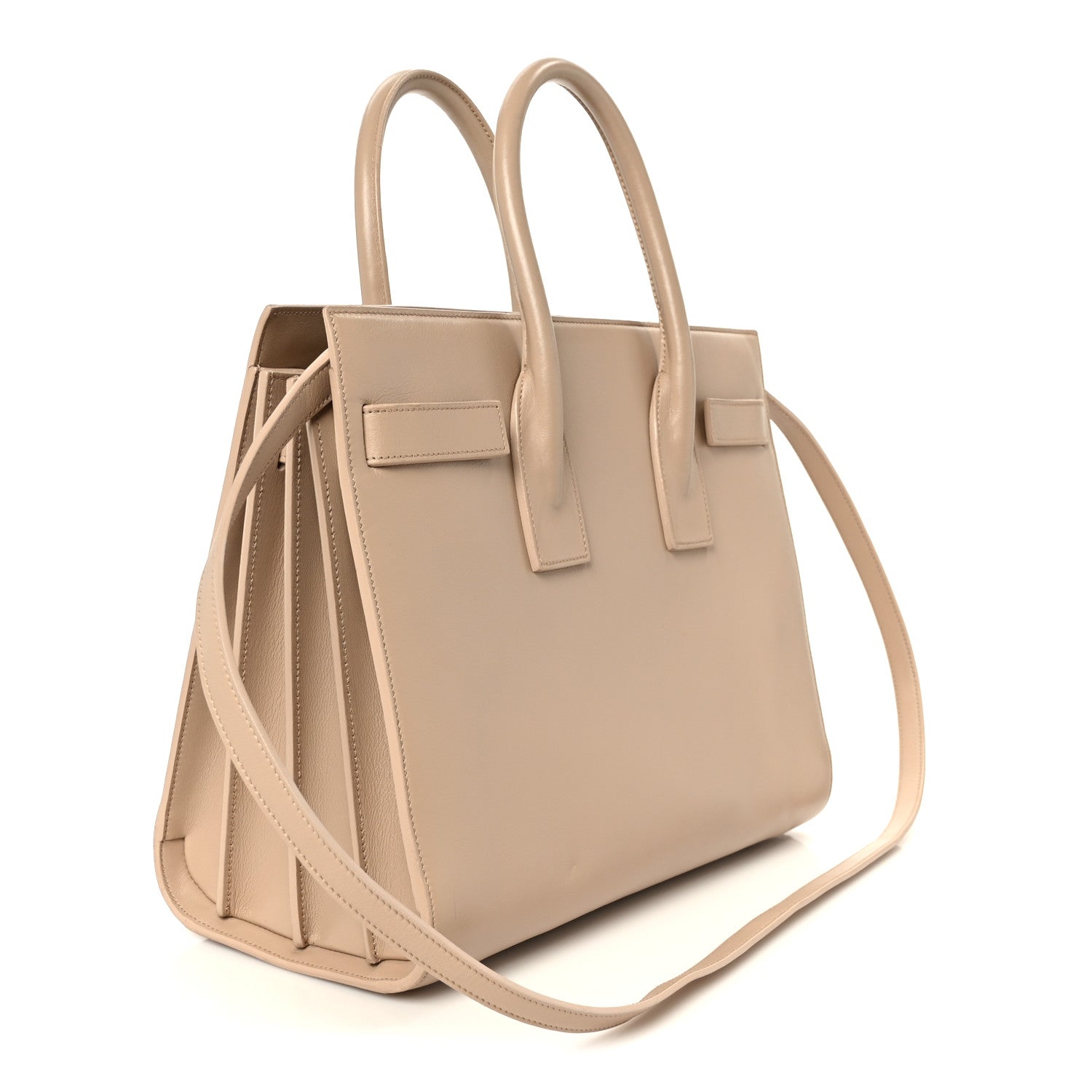 Saint Laurent Calfskin Small Sac De Jour Dark Beige 3 of 12