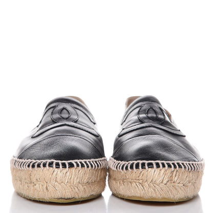 Chanel Lambskin CC Espadrilles 39 Black 3 of 11