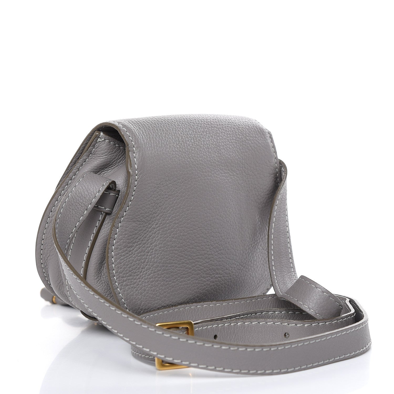 Chloe Calfskin Mini Marcie Round Crossbody Bag Cashmere Grey 3 of 13