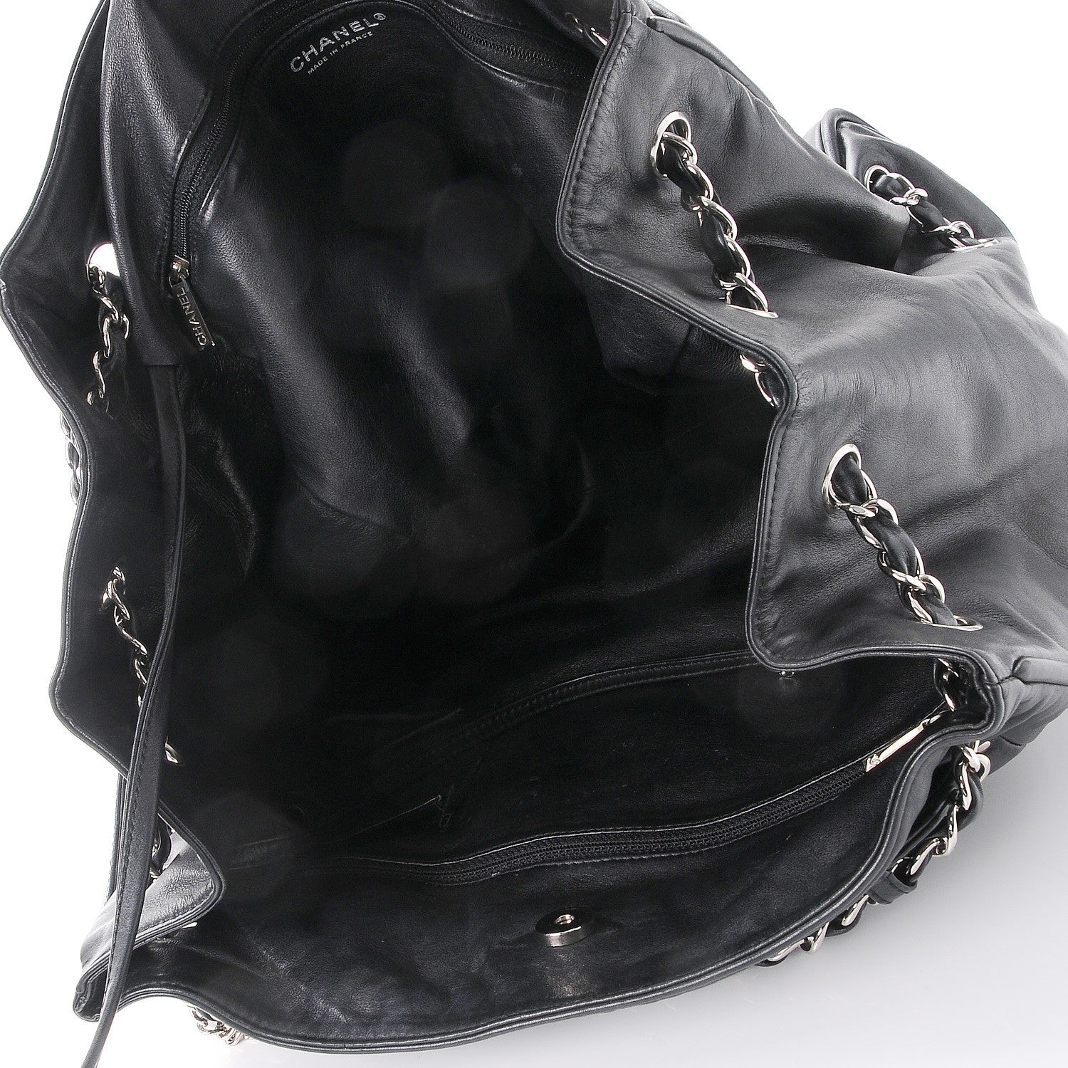 Chanel Calfskin Diagonal Ligne Tote Black 6 of 15