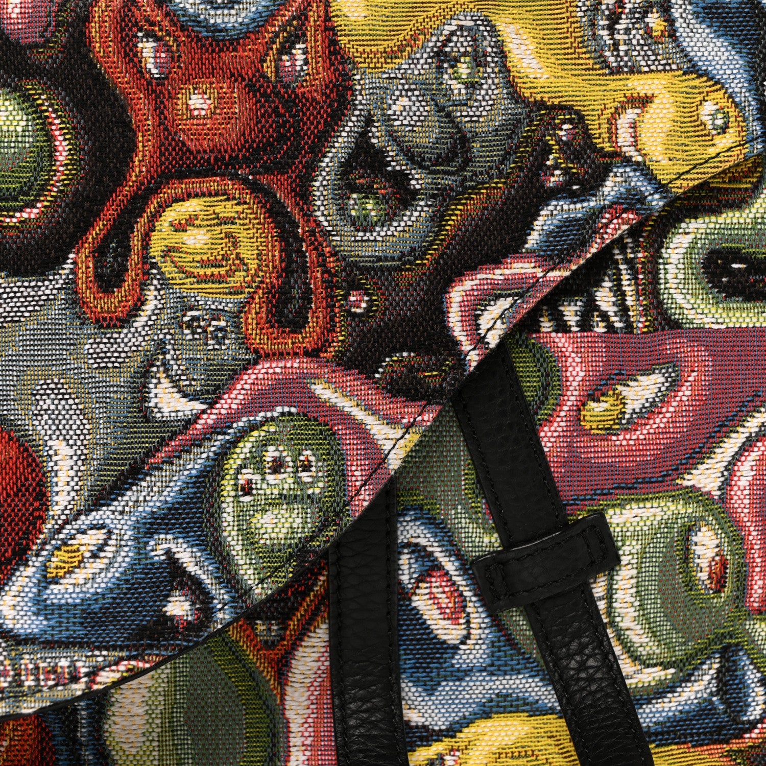 Christian Dior X KENNY SCHARF Jacquard Printed Soft Saddle Bag Multicolor 7 of 9