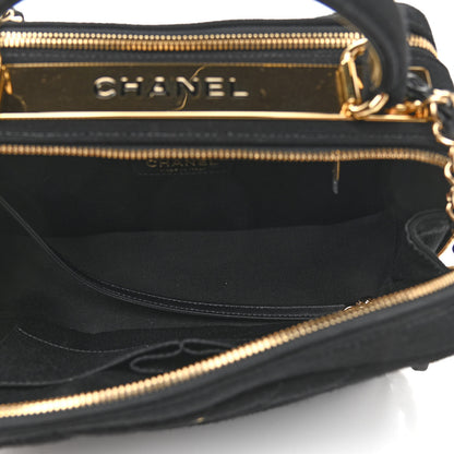 Chanel Jersey Chevron Quilted Medium Trendy CC Bowling Bag Black 5 of 11