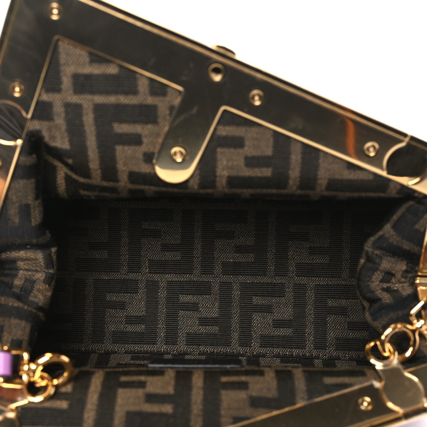 Shiny Nappa Small Fendi First Agapanto