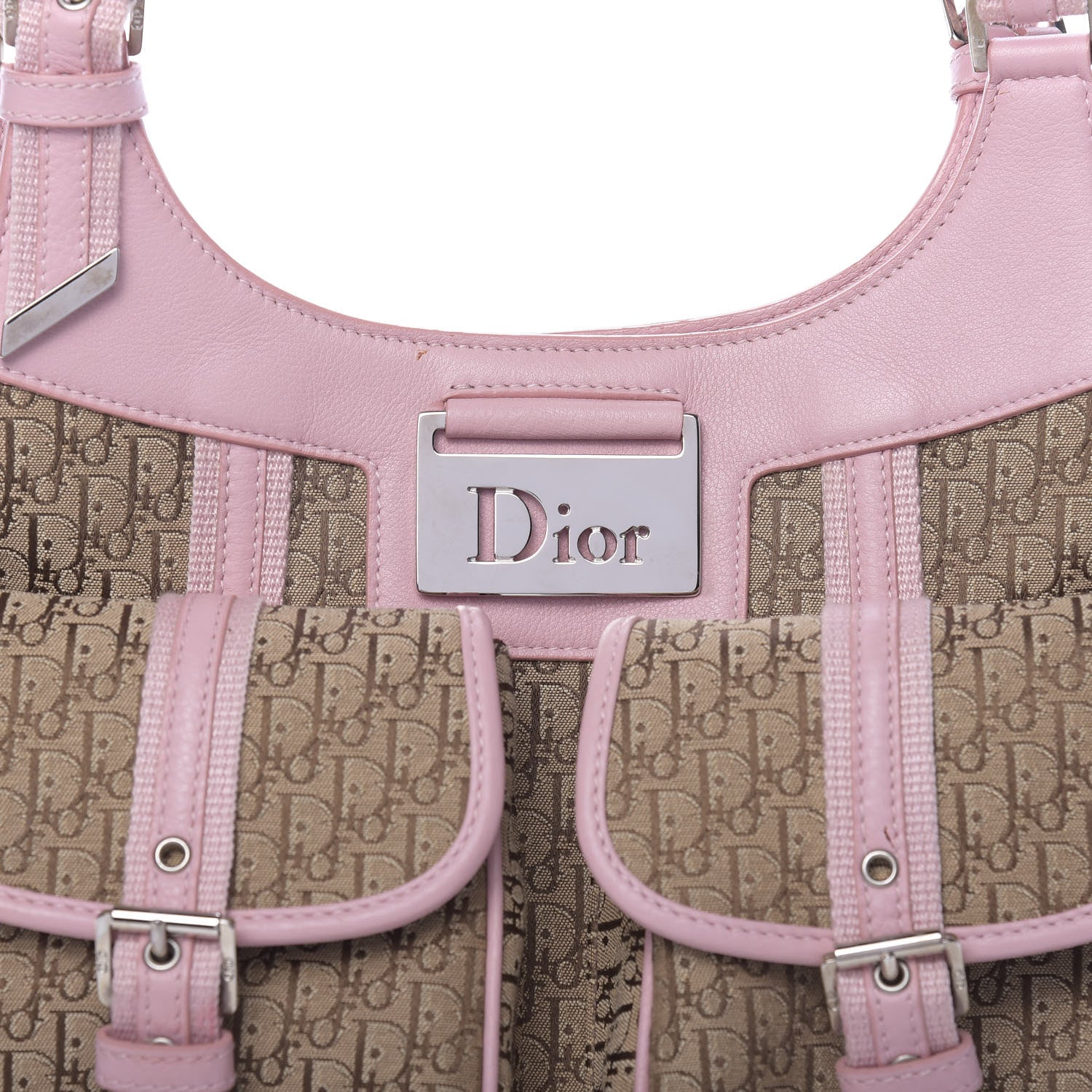 Christian Dior Monogram Tote Pink Beige 10 of 12