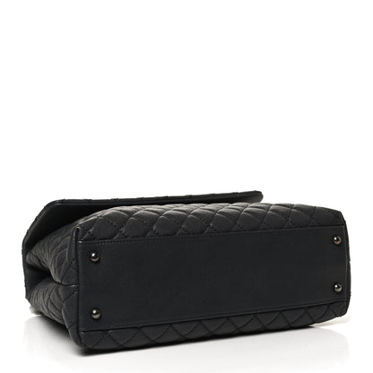 Chanel Caviar Lizard Quilted Large Coco Handle Flap Grey 3 of 10