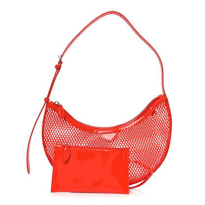 Alaia Net Patent Calfskin One Piece Demi Lune Orange 4 of 19