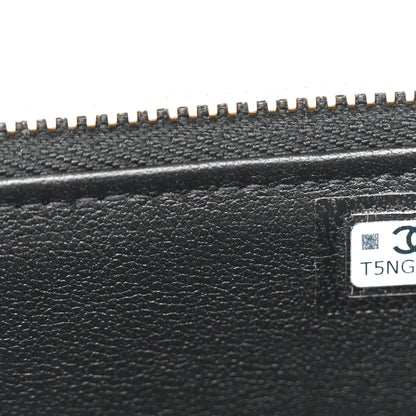 Chanel Shiny Lambskin Quilted Small Vanity Case With Chain Black 7 of 11