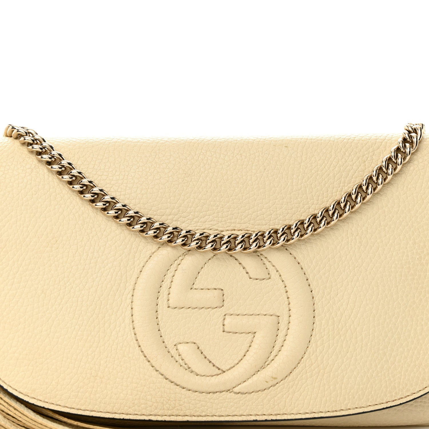 Gucci Cellarius Calfskin Medium Soho Flap Crossbody Ivoire 8 of 17
