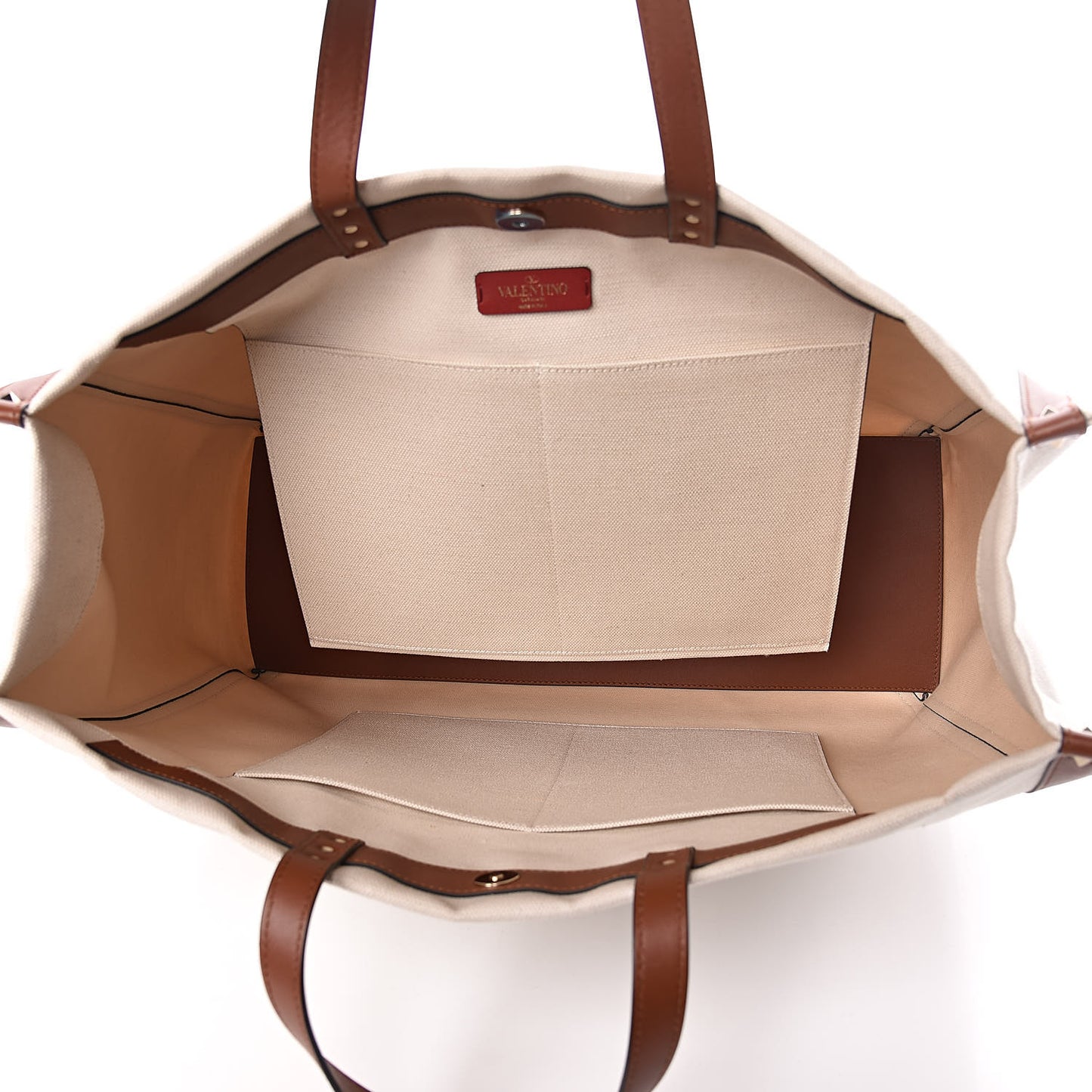 Canvas VLTN Print Large Tote Natural