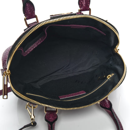 Burberry Heritage Grain Small Orchard Bowling Bag Damson Magenta 5 of 8