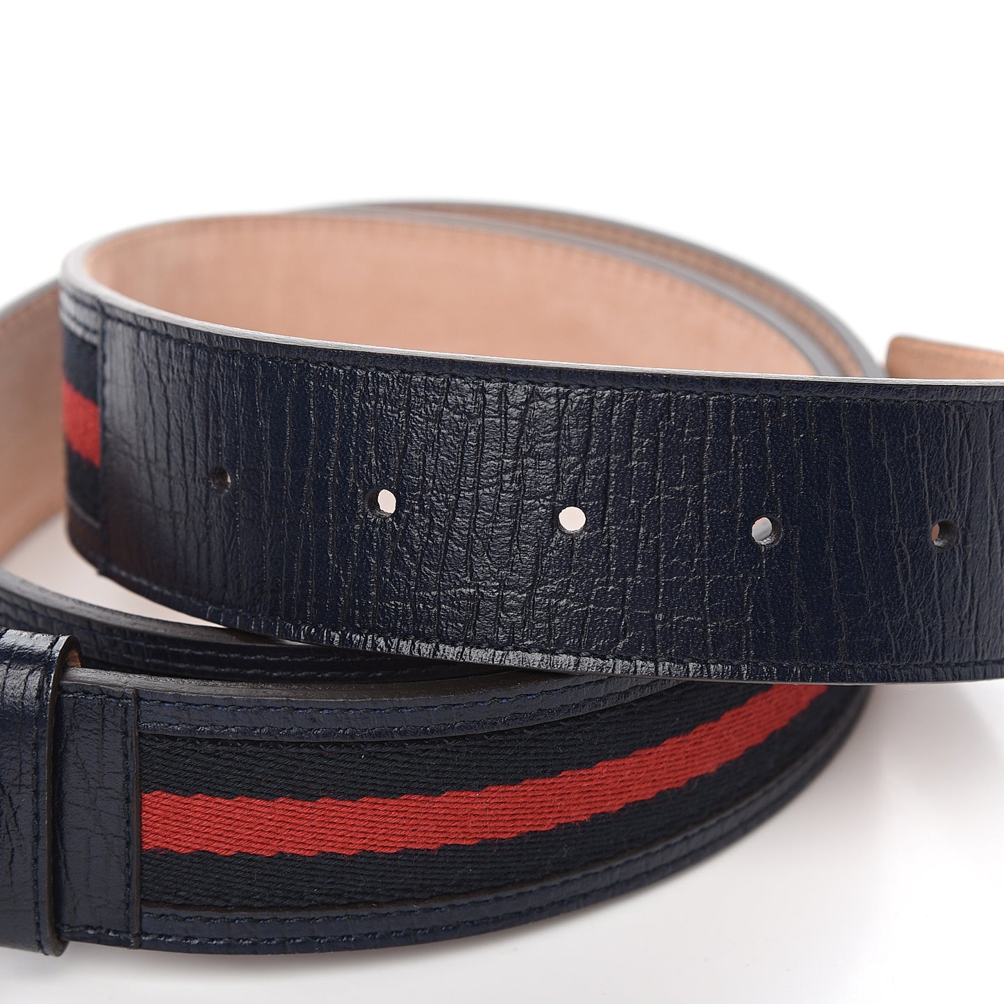 Calfskin Web Interlocking G Belt 95 38 Navy
