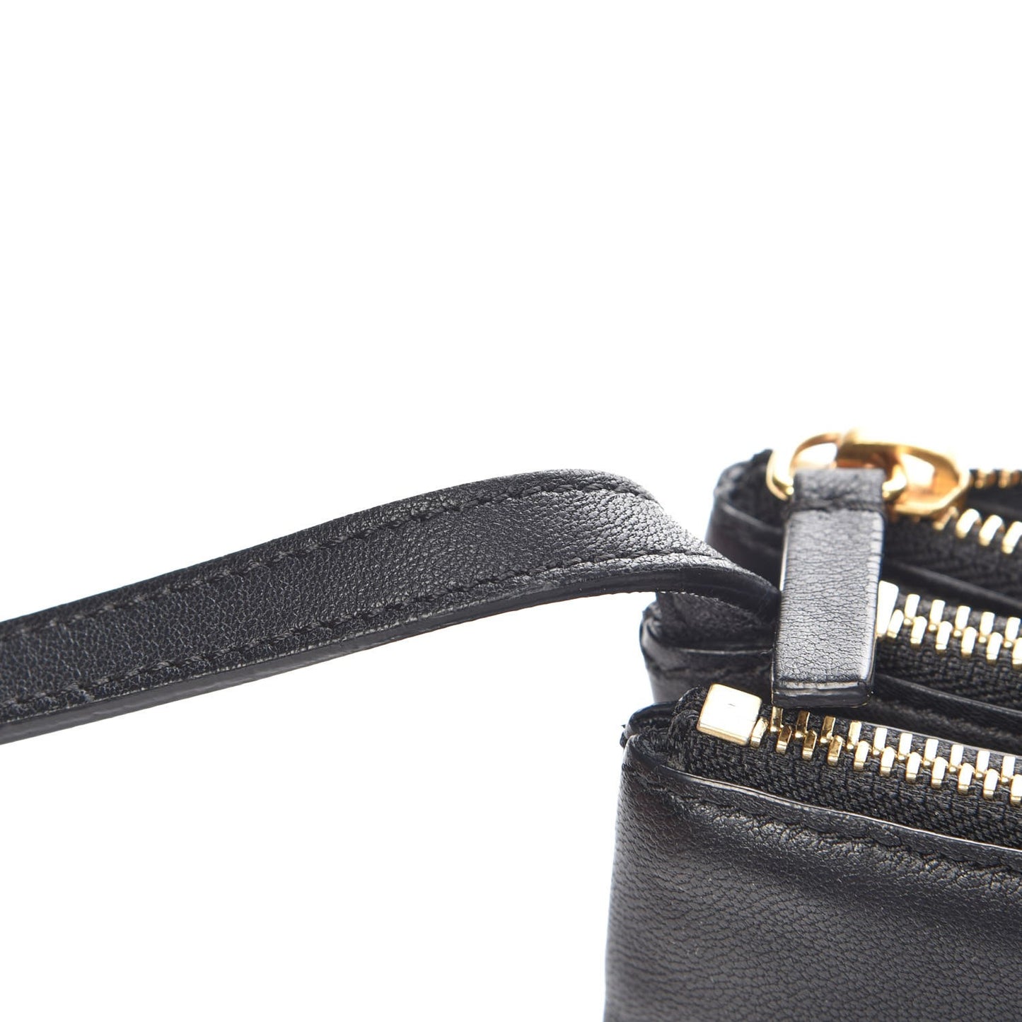 Lambskin Small Trio Crossbody Bag Black