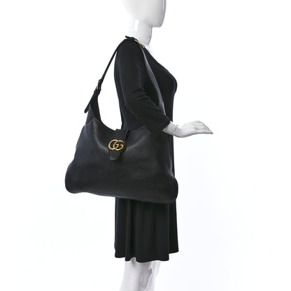 Gucci Goatskin Large Aphrodite Shoulder Bag Black 2 of 10