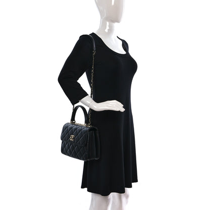 Chanel Lambskin Quilted Small Trendy CC Dual Handle Flap Bag Black 2 of 12
