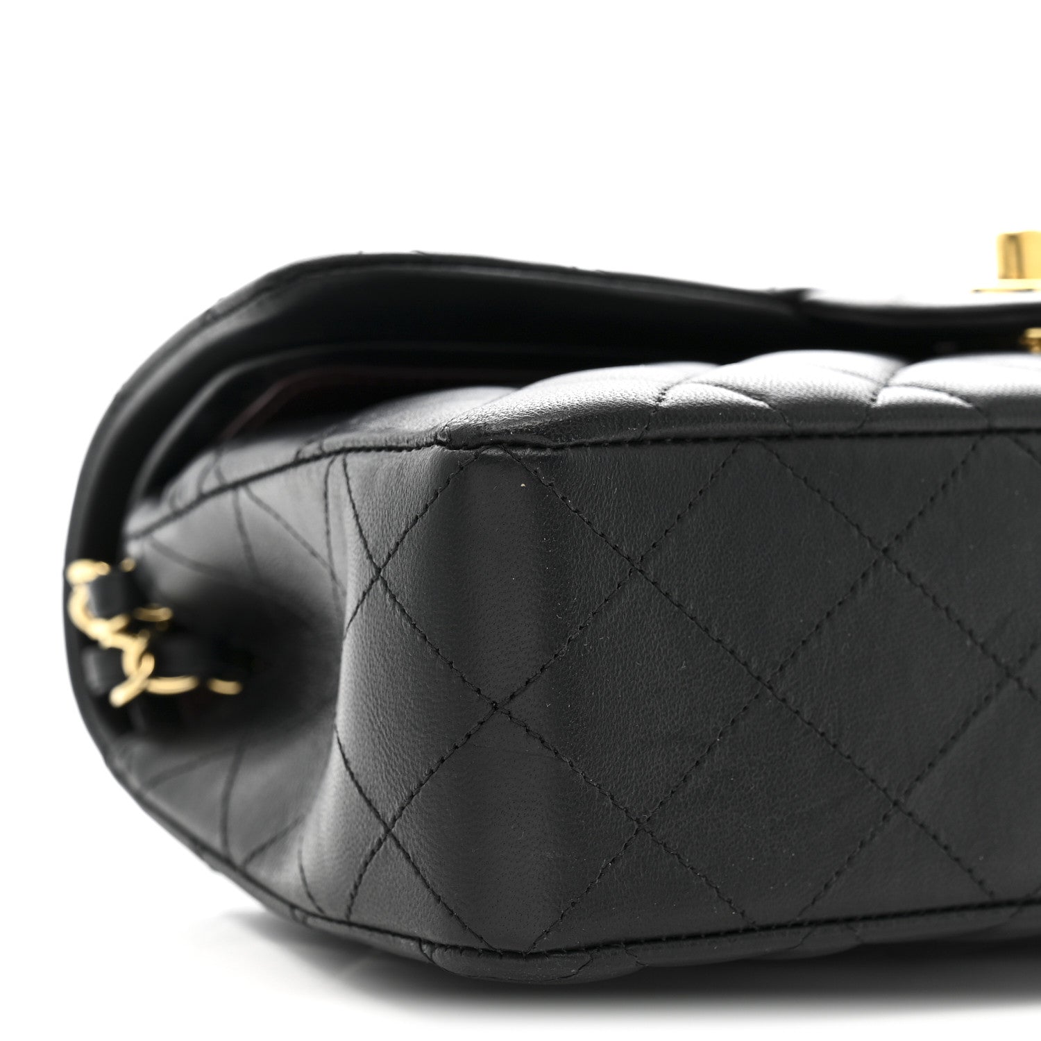 Chanel Lambskin Quilted Small Double Flap Black 9 of 14