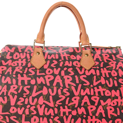 Louis Vuitton Monogram Graffiti Speedy 30 Fuchsia 7 of 9