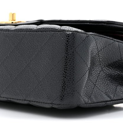 Chanel Caviar Quilted Medium Double Flap Black 9 of 11