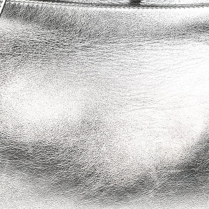 Fendi Vitello Catalan Mirror Medium Peekaboo Iconic Satchel Argento 10 of 14