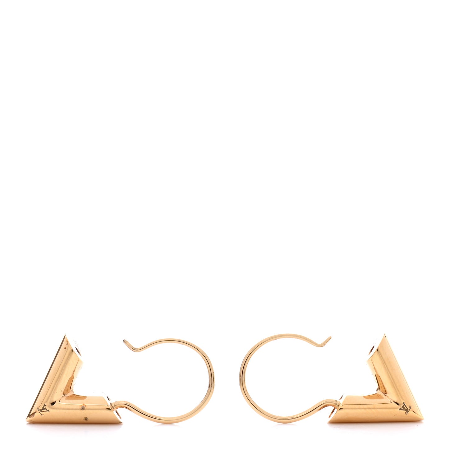 Brass Essential V Hoop Earrings Gold