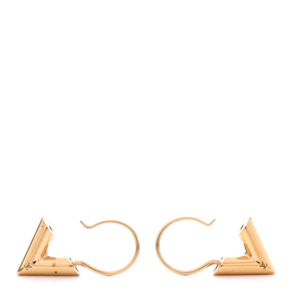 Louis Vuitton Brass Essential V Hoop Earrings Gold 3 of 5