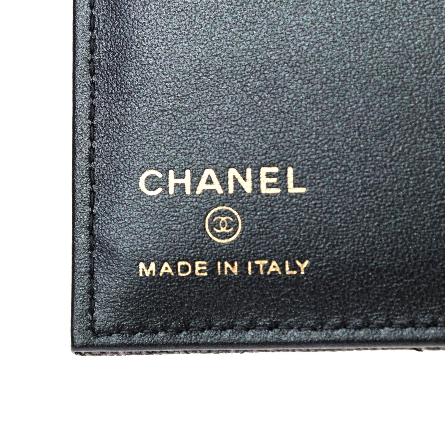 Chanel Iridescent Caviar Quilted Passport Holder Black 6 of 7