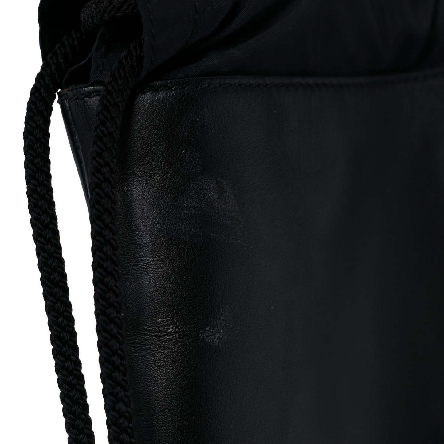Calfskin Small GucciGhost Drawstring Backpack Black