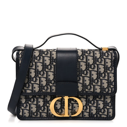 Christian Dior Oblique 30 Montaigne Flap Bag Blue 1 of 12