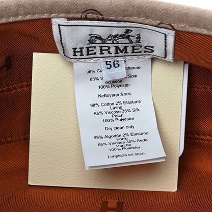 Hermes Denim Saint-Honore Cliquetis Beret Hat 56 Beige Argile 5 of 7