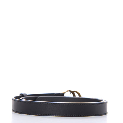 Gucci Calfskin Pearl Double G 20mm Belt 85 34 Black Cream 3 of 6