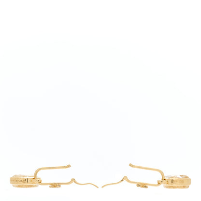Foundrae 18K Yellow Gold Diamond Quartz Per Aspera Ad Astra Dream Small Pave Star Fob Earrings 2 of 5