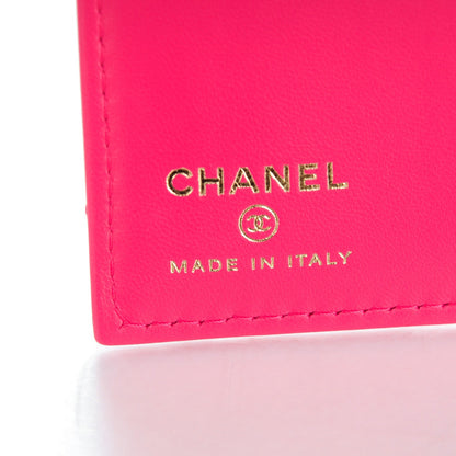 Chanel Lambskin Quilted Card Holder Wallet Fuchsia 6 of 7