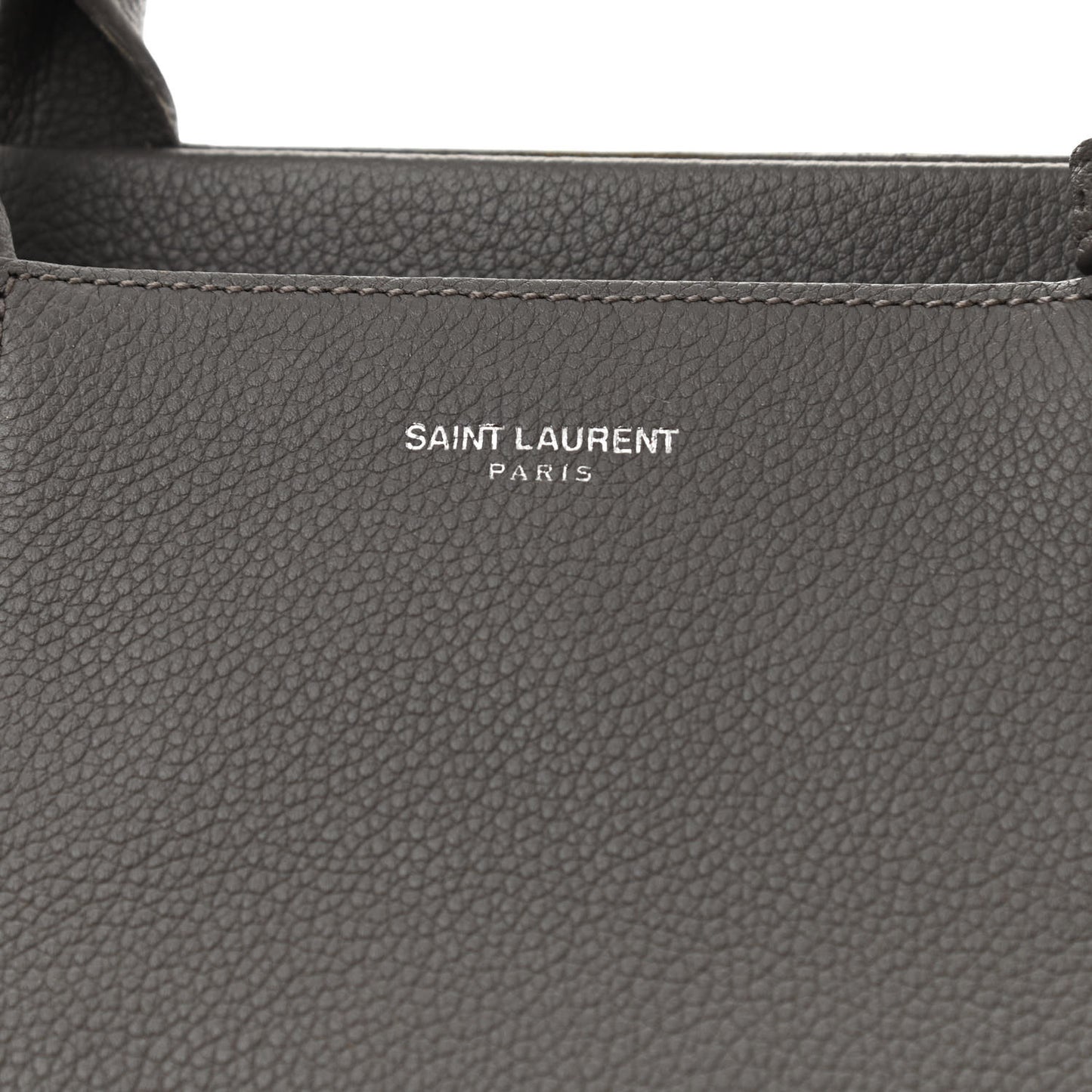 Grained Calfskin Small Cabas Rive Gauche Fog