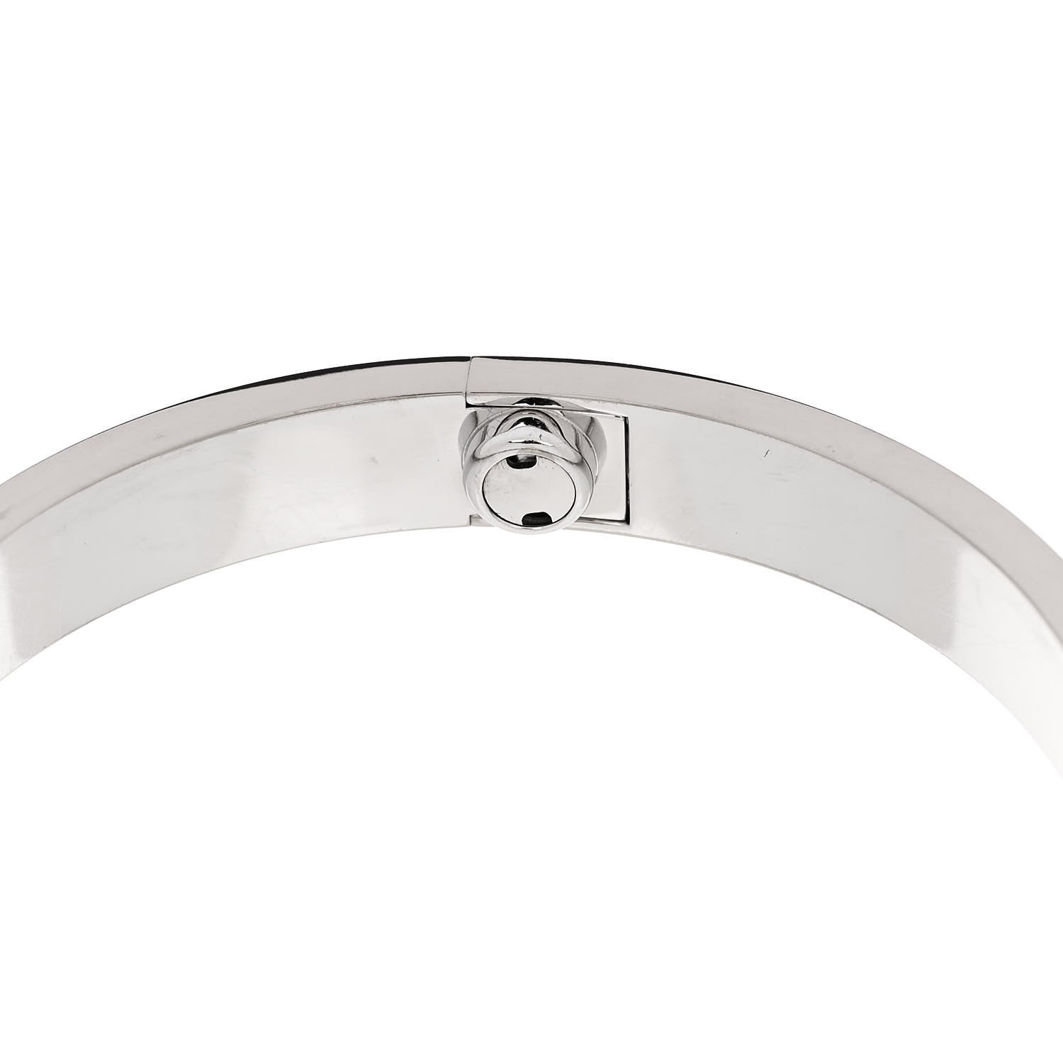 Cartier 18K White Gold 4 Diamond LOVE Bracelet 16 8 of 9