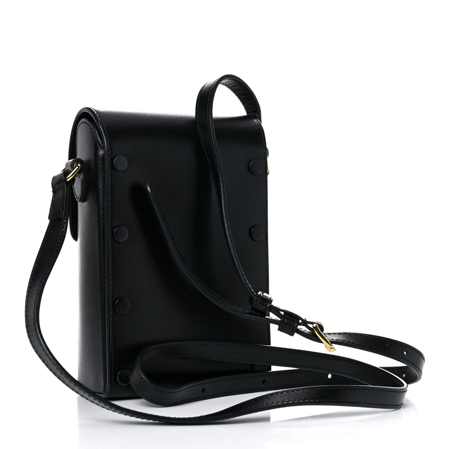 Boarded Plutone Calfskin Mini Horsebit 1955 Crossbody Bag Black
